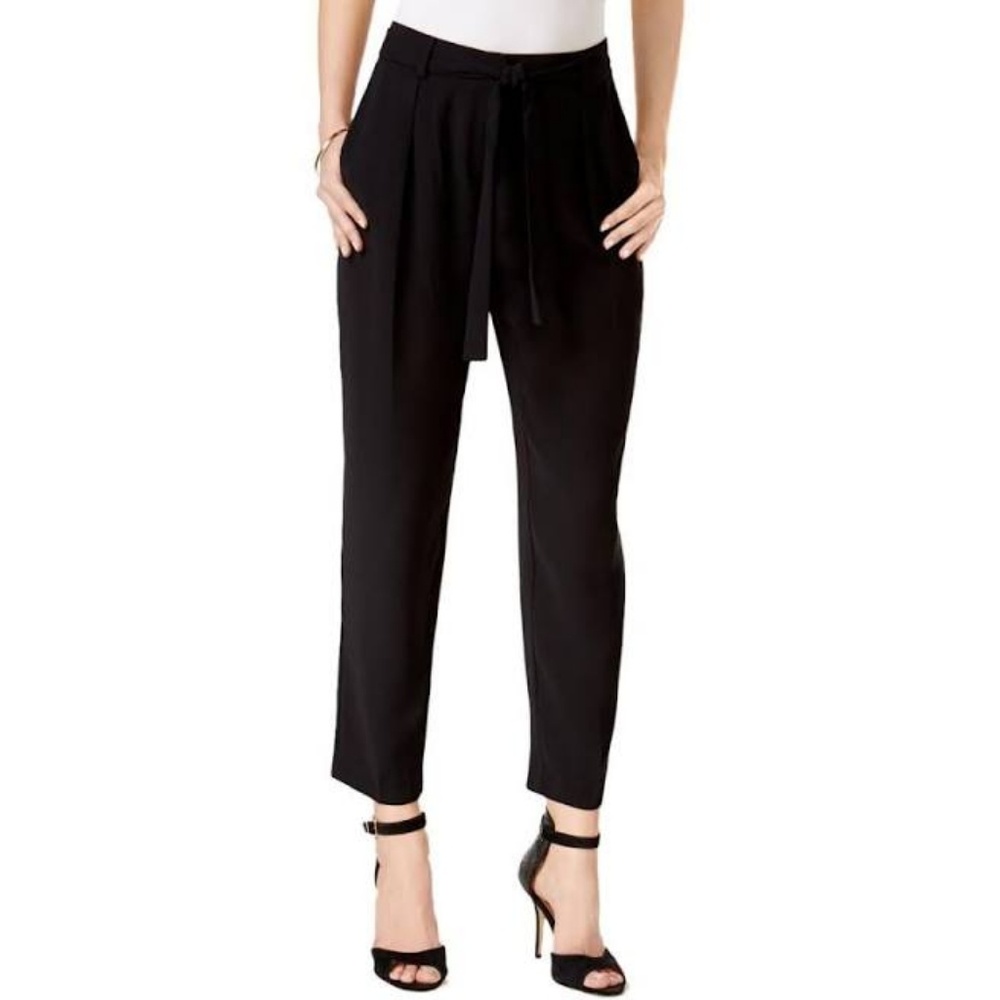 bar III Womens Belted Straight Casual Wide Leg Pan